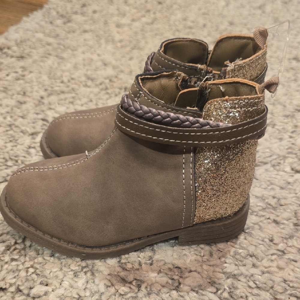 Carter's Brown Glitter Kids Boots